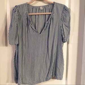 Old Navy Blue and White Blouse